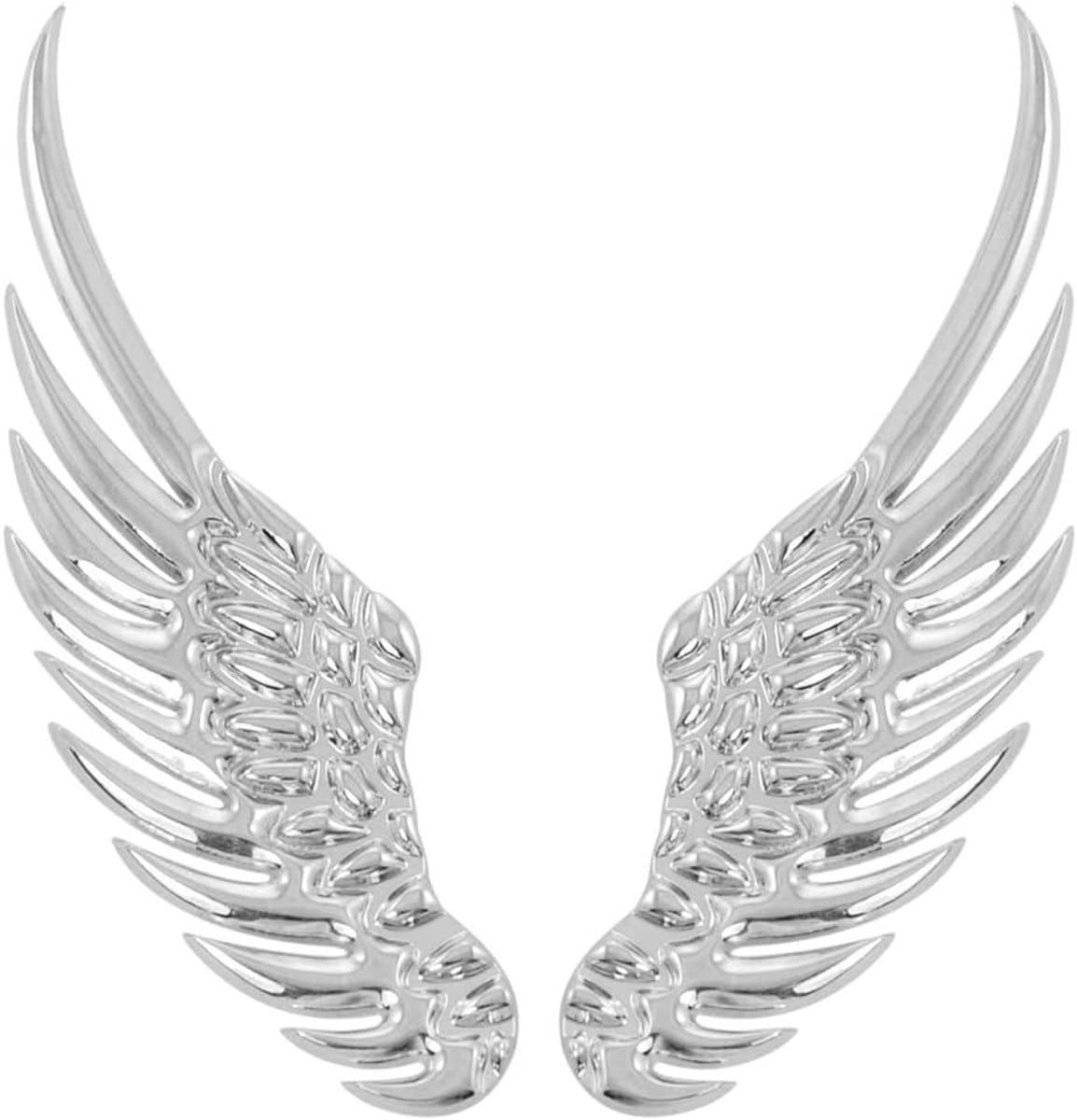 Decoratieve Zilveren Engelenvleugel Emblemen voor Auto Decoratie (2 Stuks)