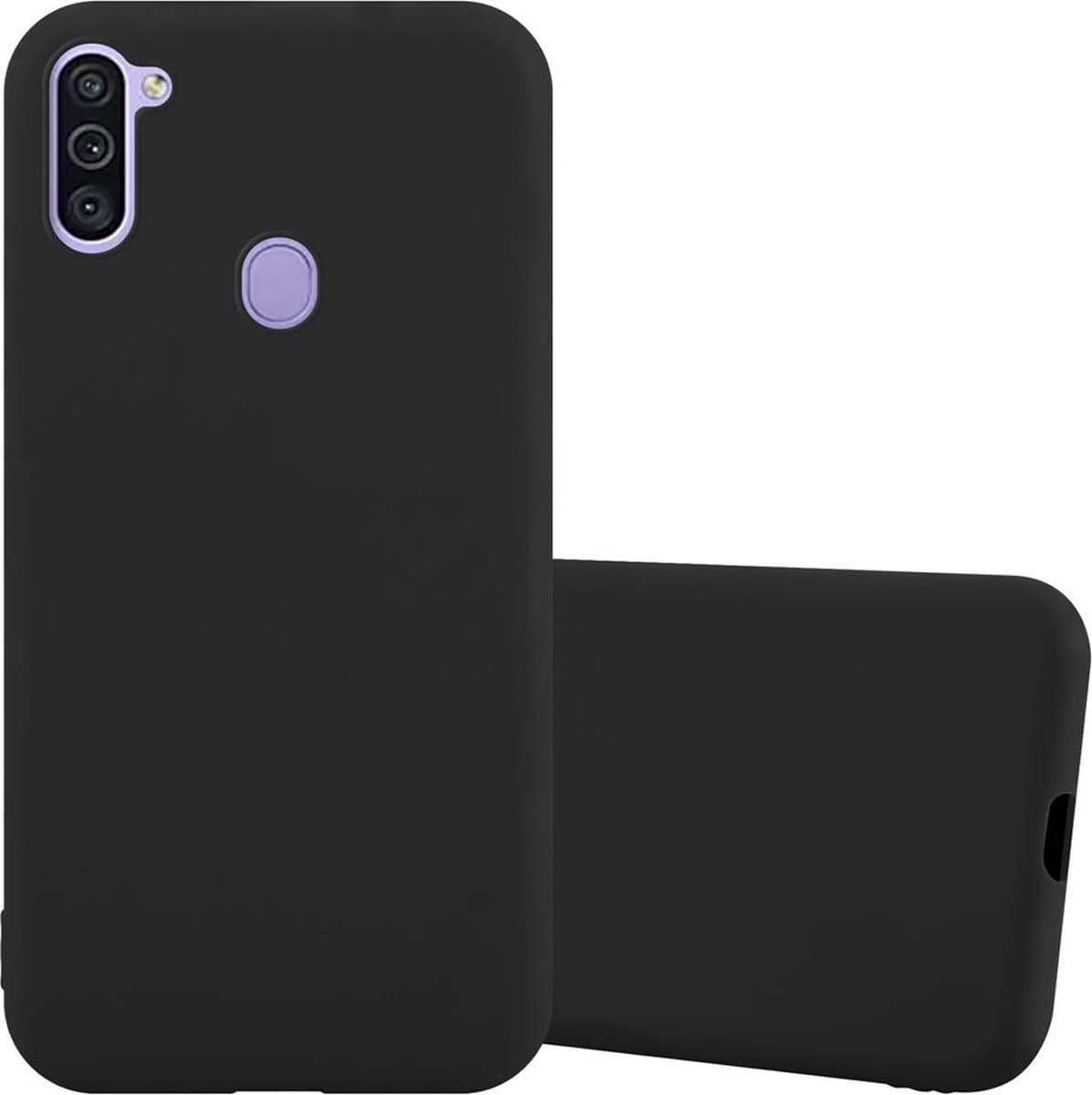 Cadorabo Hoesje geschikt voor Samsung Galaxy A11 / M11 in CANDY ZWART - Beschermhoes gemaakt van flexibel TPU silicone Case Cover