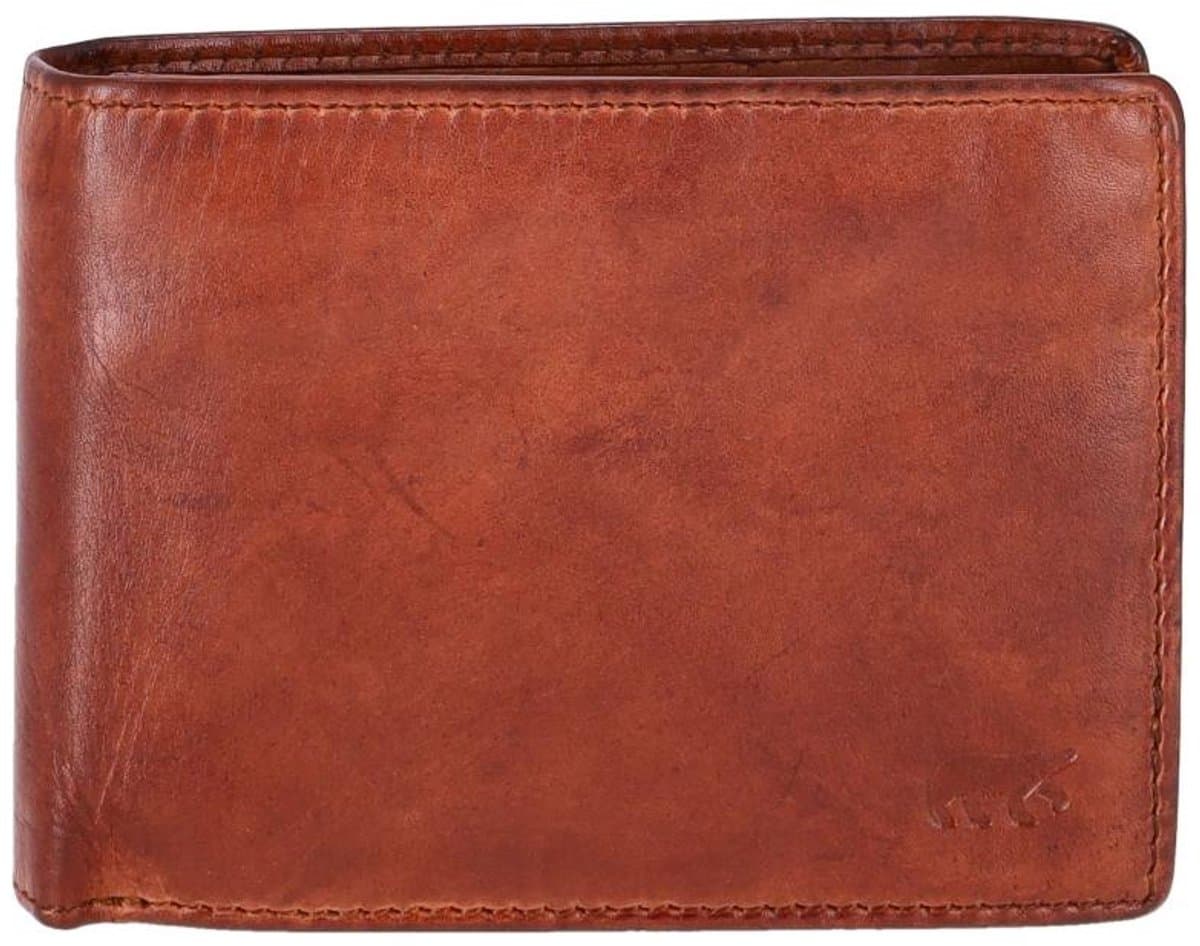 Bear Design Portemonnee / Portefeuille Heren - Billfold - RIFD - Leer - Joep - Cognac