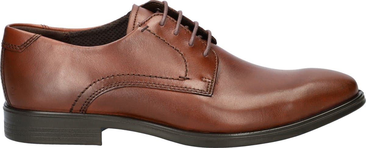 Ecco Melbourne heren veterschoen - Bruin - Maat 47