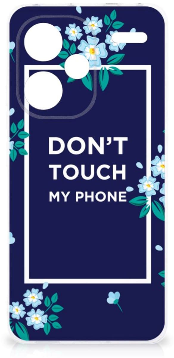 Xiaomi Redmi Note 13 Pro Plus Silicone-hoesje Flowers Blue DTMP