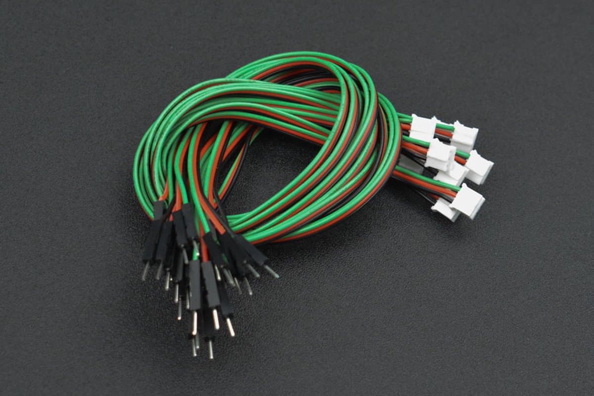 Gravity: 3-pins PH2.0 naar DuPont mannelijke connector digitale kabelpakket (30 cm) 10stuks FIT0896