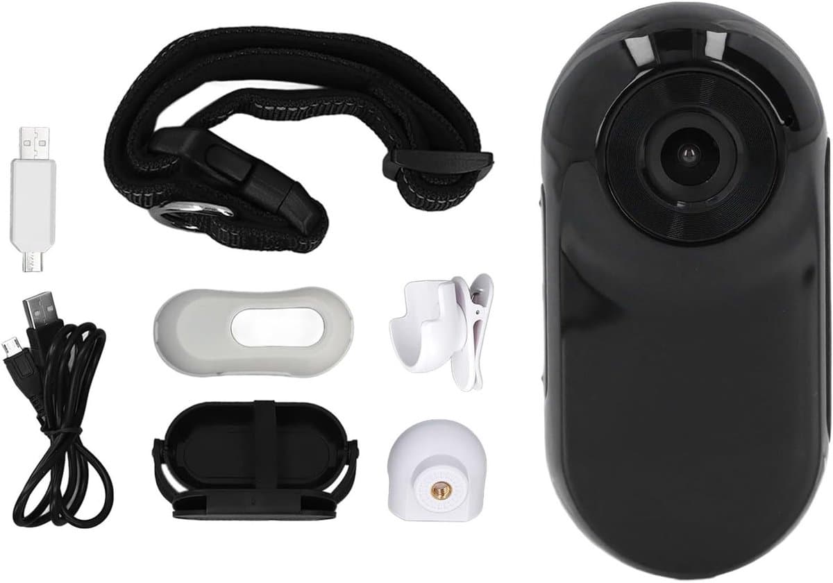 Mini Sport Action Camera voor Huisdieren met Verstelbare Halsband en 120 Graden Lens - Video-opnames voor Katten en Honden Binnen en Buiten