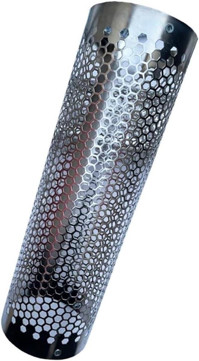 Camping Schoorsteen Pijp - Tent Rookkanaal - Buiten Koken - Verstelbaar Anti-Hitte - 40x12cm - Zilverkleurig