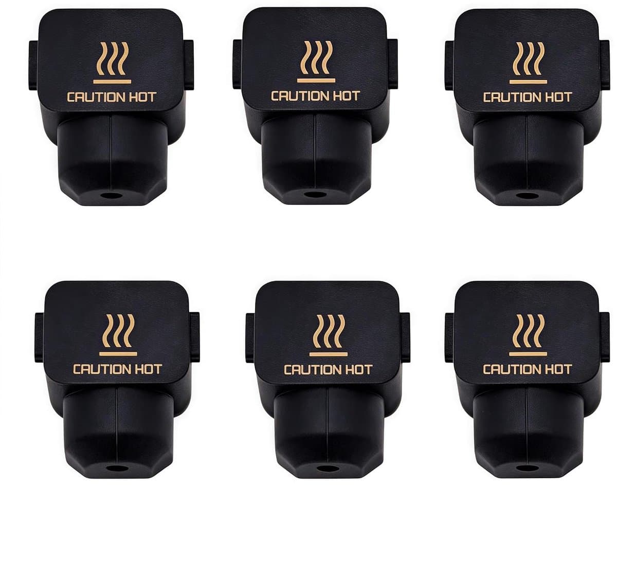 6 Stuks Hittebestendige Siliconen Sokken voor 3D Printer Hotend Verwarmingblok - 300°C Isolatie