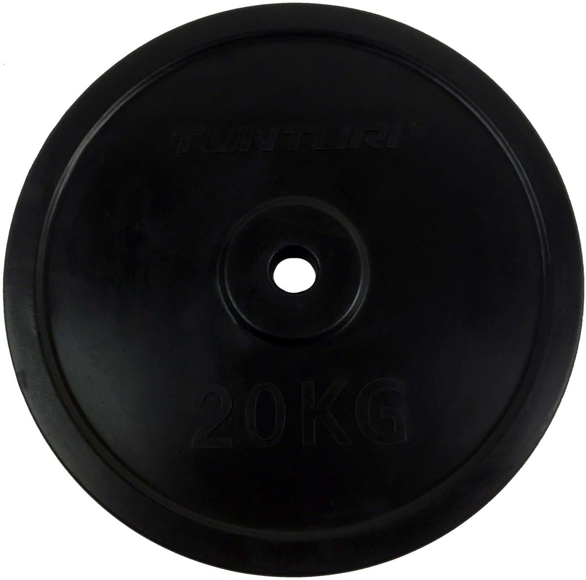Tunturi Halterschijf - Halter gewichten - 1x 20kg - 30mm - Rubber - Incl. gratis fitness app