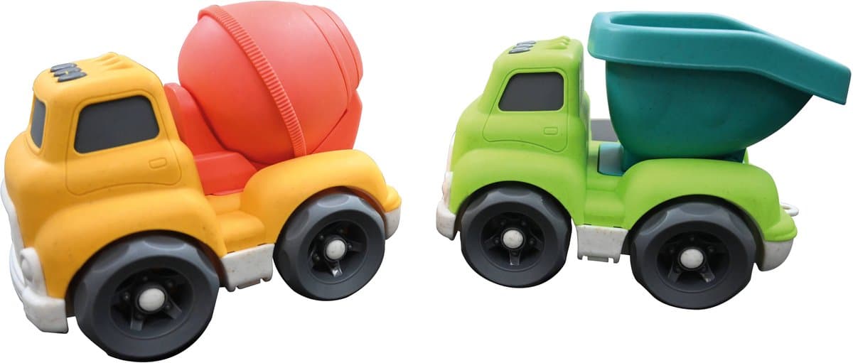 Glijdende auto's - set zwaar materieel voertuigen 18*11*13cm (2 pieces)