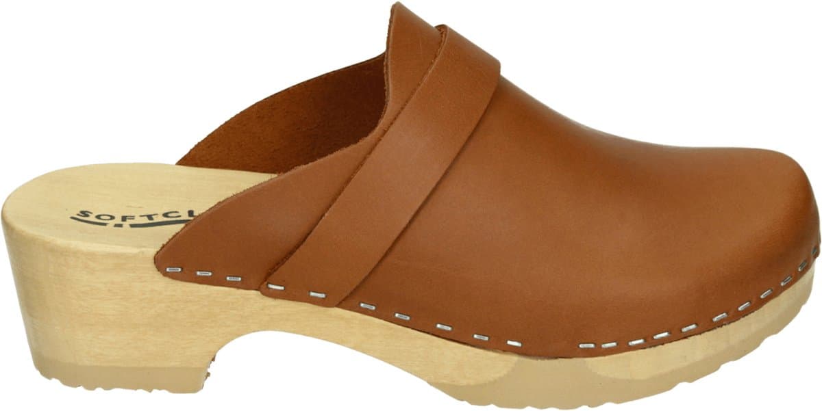 Softclox S3345 TAMINA - Volwassenen Klompen - Kleur: Cognac - Maat: 42