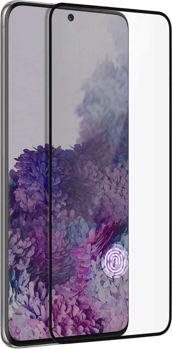 Geschikt voor Samsung Galaxy S20 Tempered Glass 9H Curved Akashi omlijnd zwart