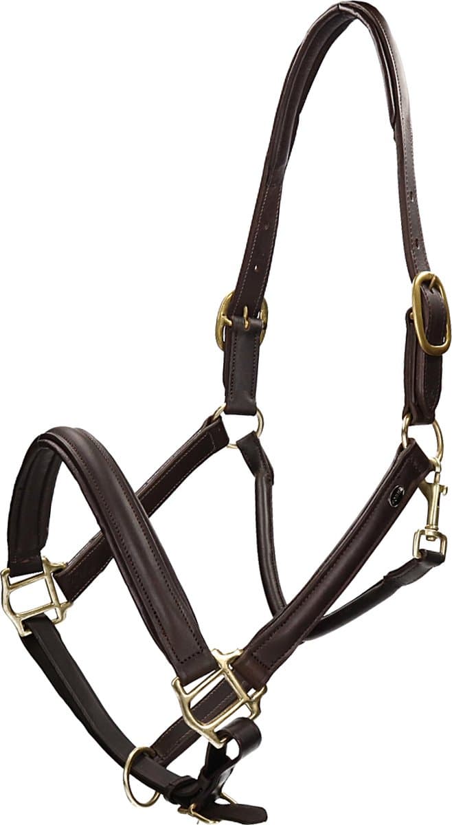 Horka Halster Leer Bruin-goud - pony