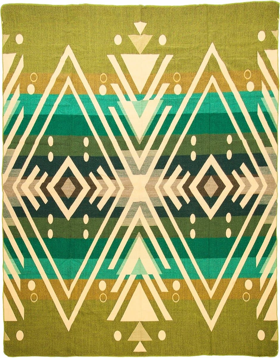 Alpaca native blanket Imbabura Green - 195 x 235 cm