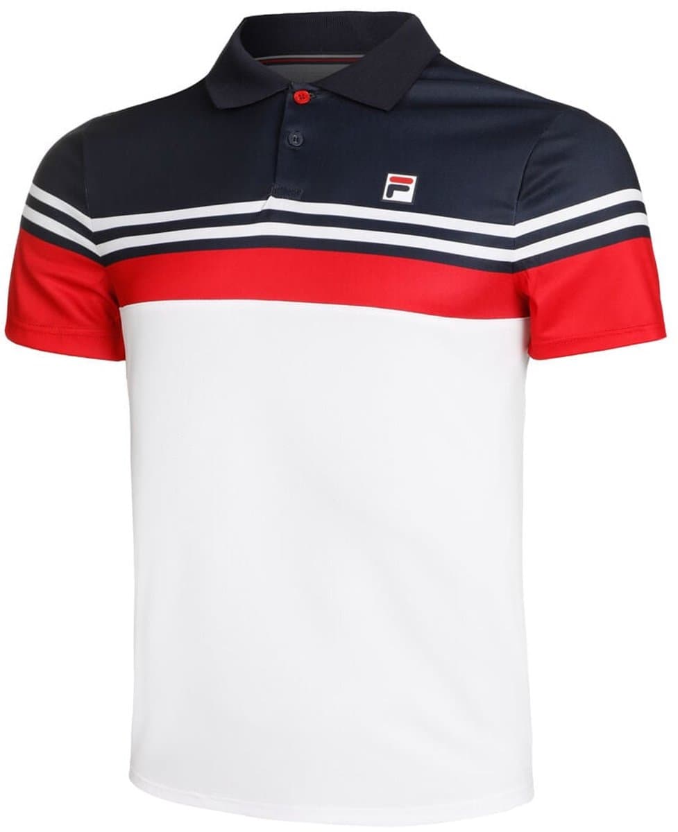 Fila Paul - Polo - Wit/Fila rood combi - S