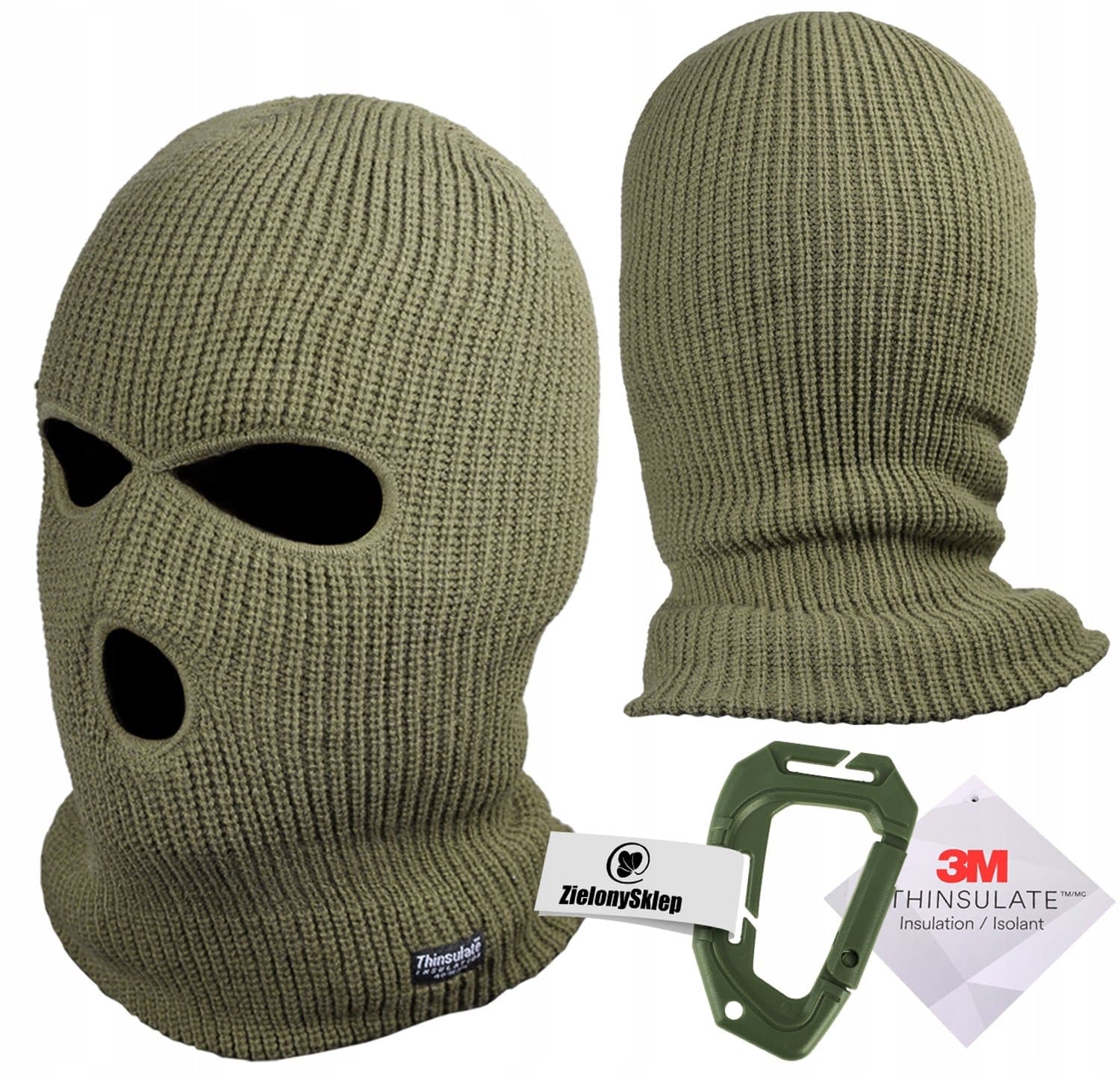 Mil-Tec Thinsulate Winter Balaclava 3 Gaten Warm Olive