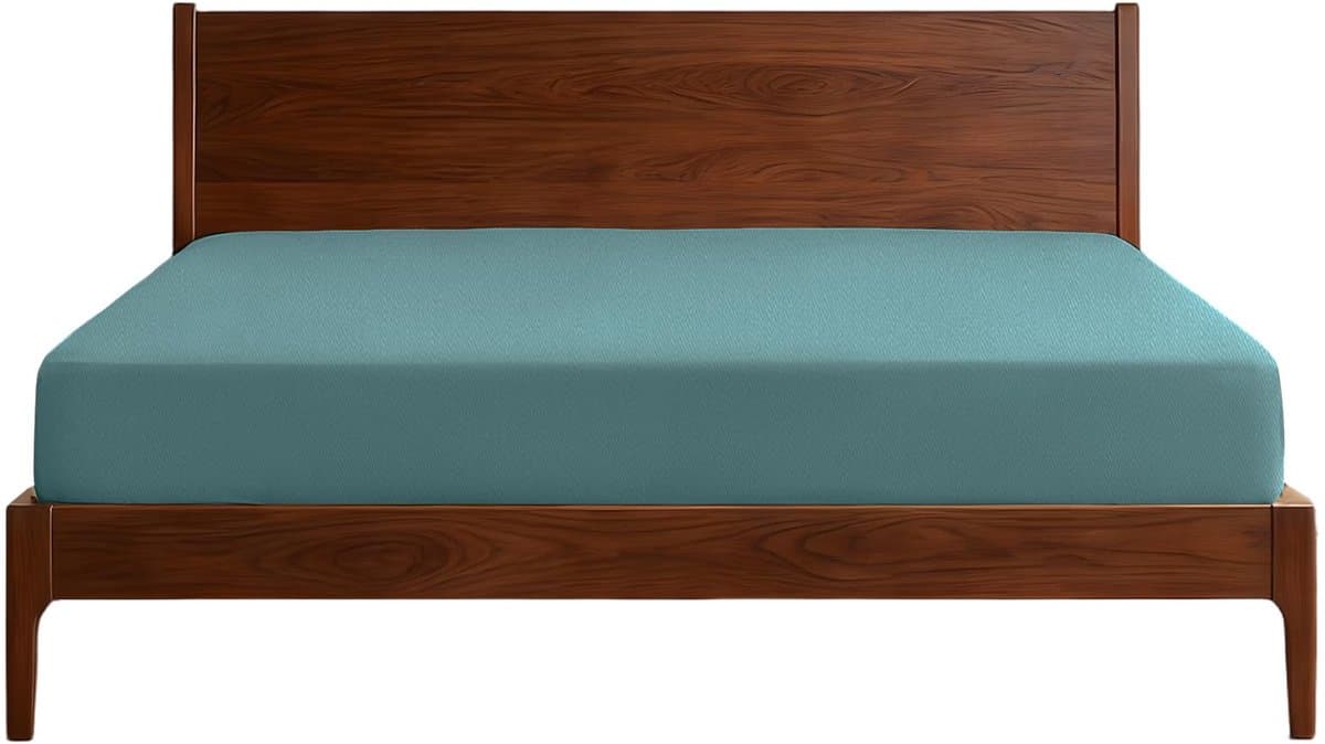 SnelShoppen - Hoeslaken 200 x 200 cm 100% Katoen, 300 Draadtelling, Zacht en Ademend, Blauw, Perfect voor Bed, Kamers, Logies, en Meer