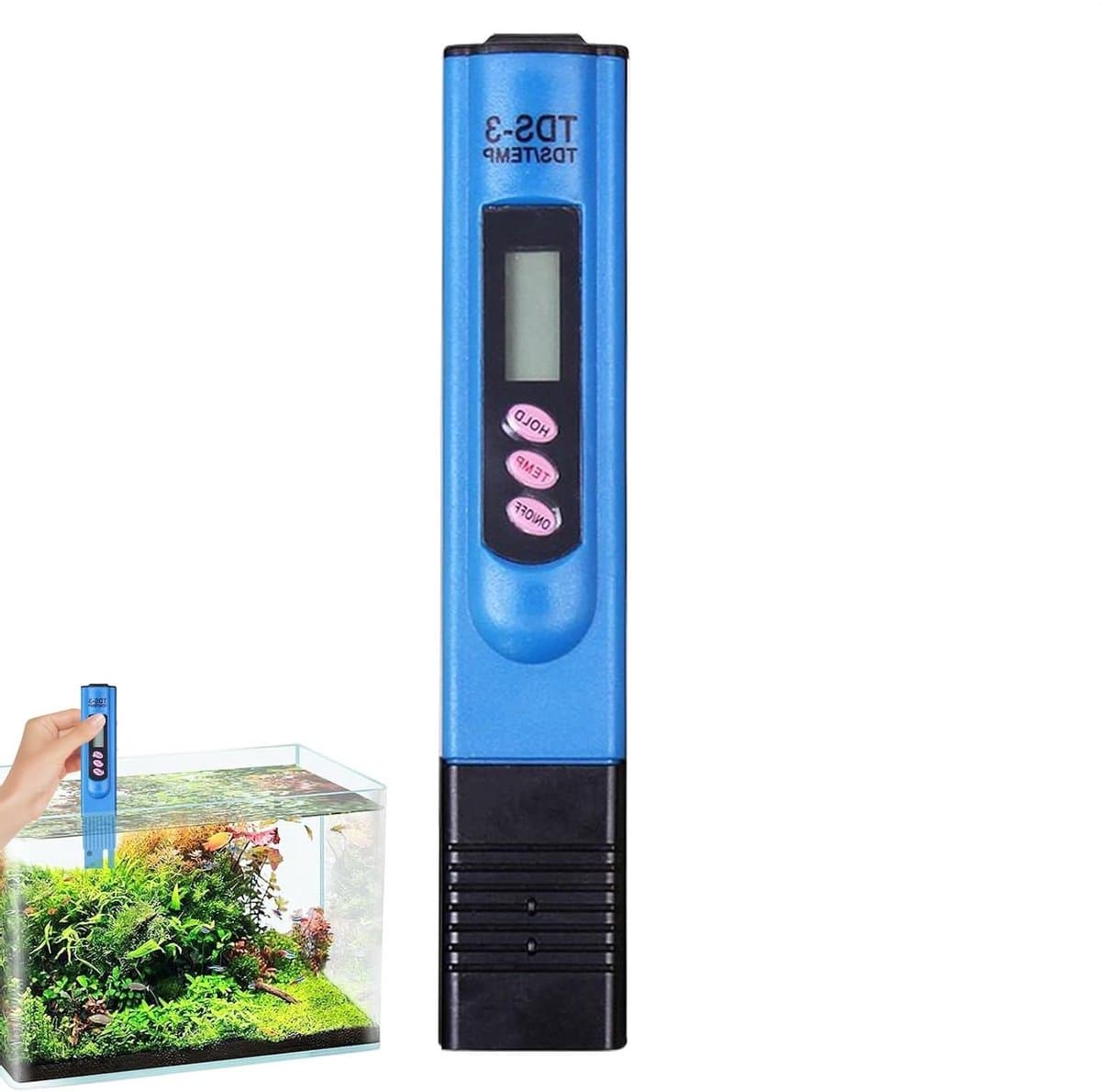 Watertester - Waterkwaliteit Meter - Waterkwaliteit Controleren - 2-in-1 pH en TDS - 15.5 cm - Blauw