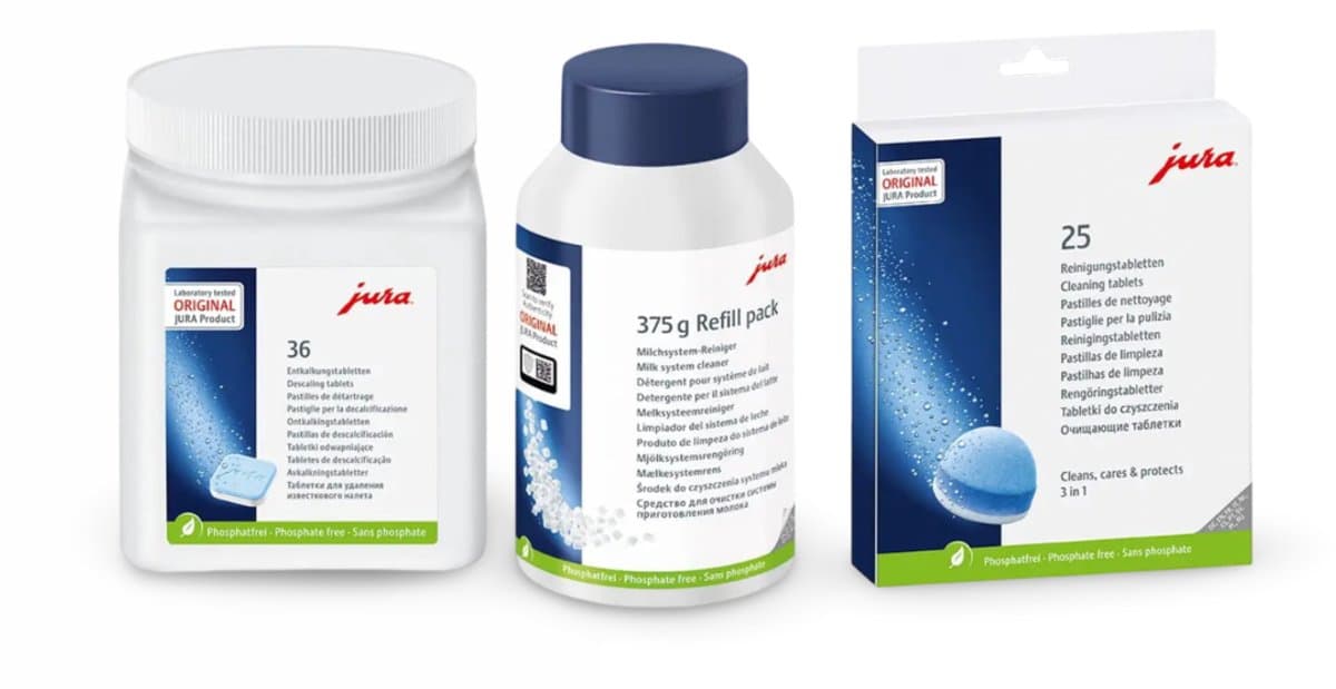 Jura Cleanpack – JURA Reinigingstabletten en Ontkalkingstabletten 25 en 36 Stuks - Jura Melksysteem Reiniger 1L - JURA Ena 8 E8 E6 S8 D4 Z8 A1 D6 Z6 S80 X8 We6 We8 D60 J6 X6 X10 E60 Impressa reinigen en ontkalken- Onderhoud Onderdelen - Ontkalker
