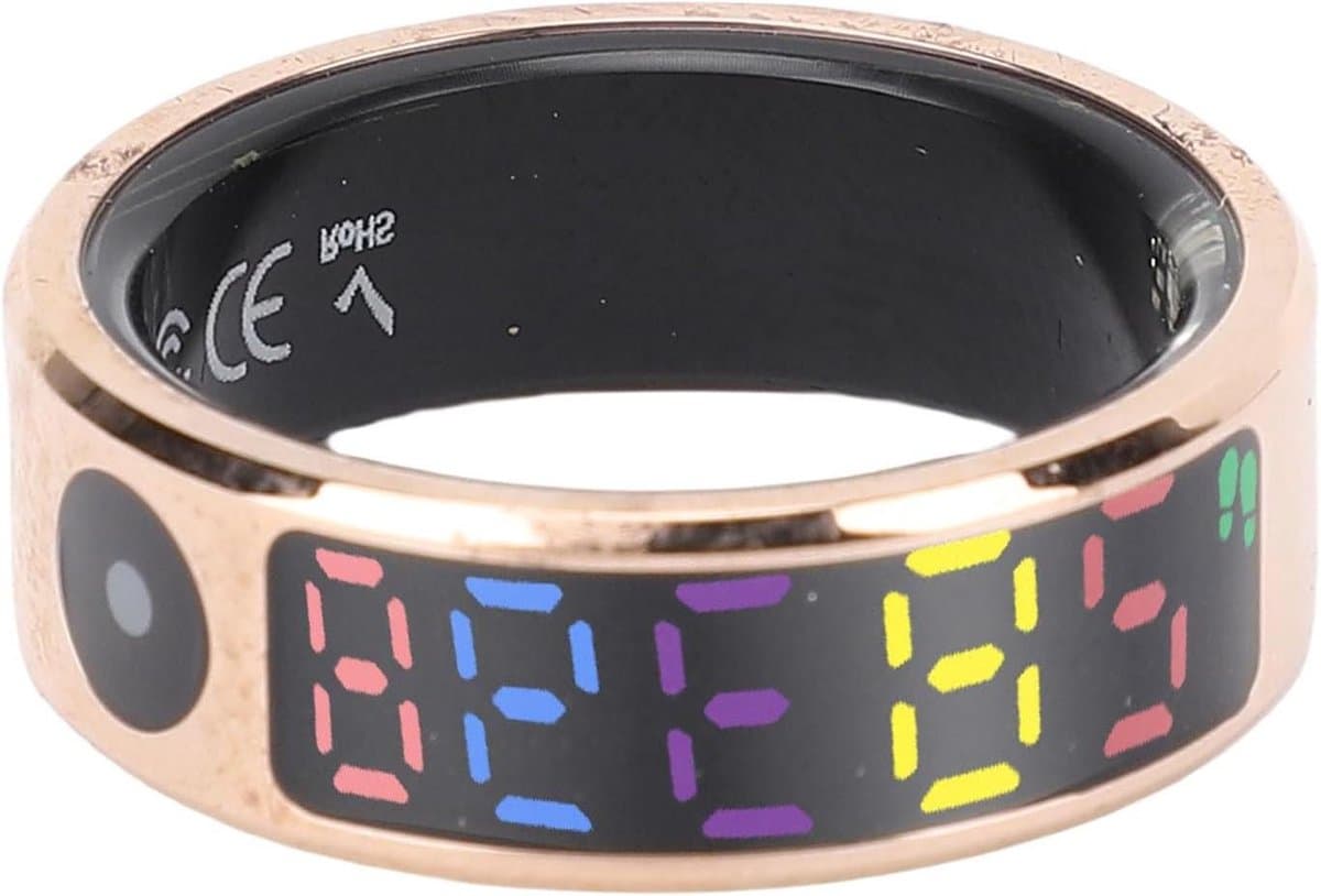 Slimme Gezondheidsring - Fitness Tracker - Sportactiviteiten Volgen - 5ATM Waterdicht - Maat 11 - Goud