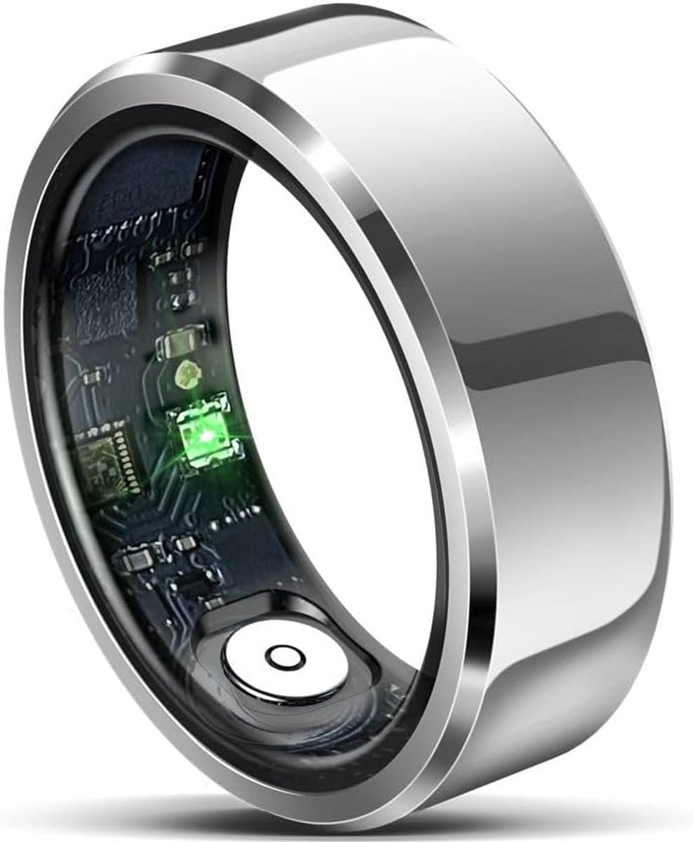 Slimme Ring - Fitness Tracker - Gezondheid bijhouden - Familiegegevens delen - 30 minuten laden - Zilver
