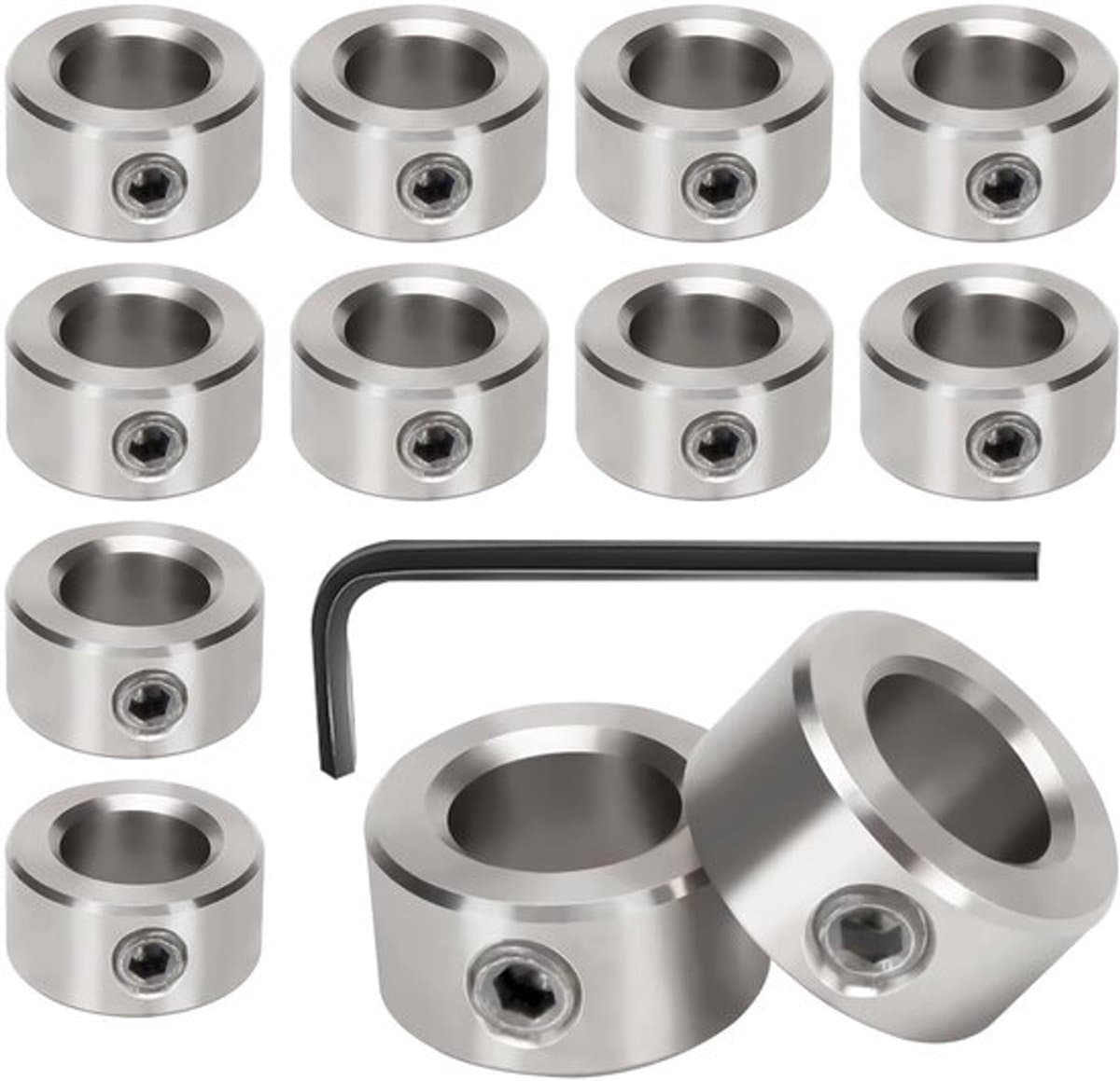 Borgring 10 mm - Stalen Diepteaanslagringen - Borgringen Assortiment - Borg Ringen - Geschikt voor 3D-printers - Hoogwaardige Klemring - Diepteaanslagring