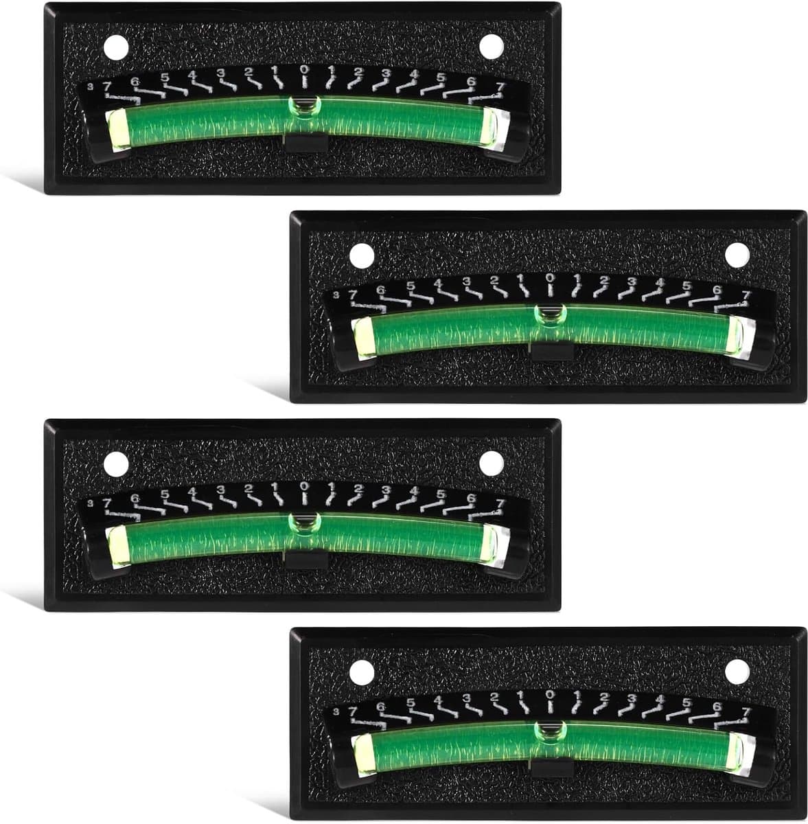 Waterpas Bubbel - Nivelleer Systeem - Camper Stabiliseren - Zelfklevende Backing - 4 Stuks - Zwart