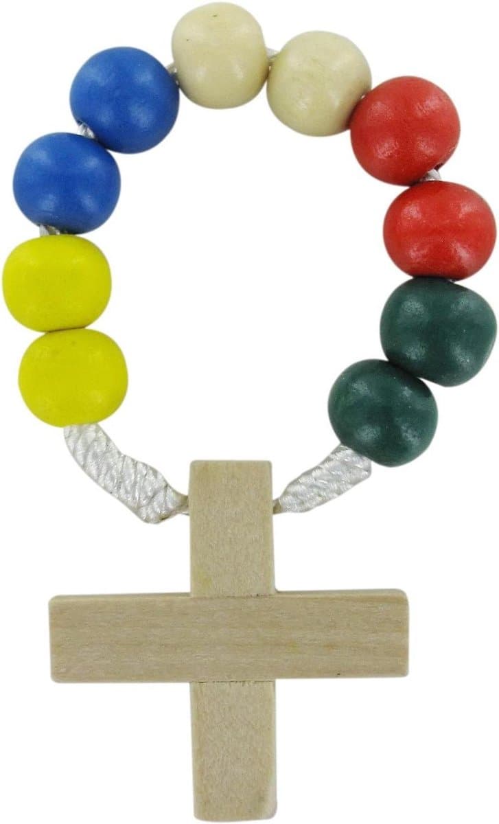 Rozenkrans Hout - Kralenketting Gebed - Spiritueel Gebruik - 8mm Houten Kralen - 5.0 x 3.5 x 0.8 cm