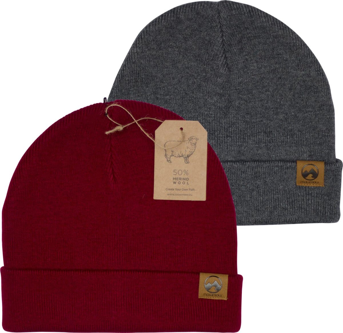 MowMow 2-pack Muts Merino - Beanie - Heren - Dames