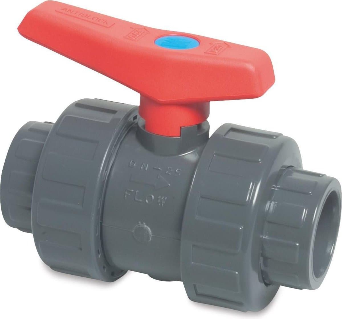 Mega Kogelkraan PVC-U 75 mm lijmmof 10bar DN65 grijs type 2000