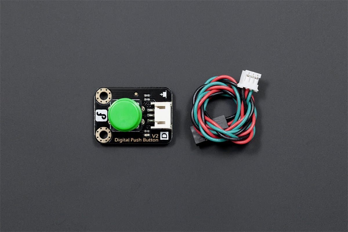 Gravity: Digital Push Button DFR0029 - Kleur Groen - Geschikt voor Arduino