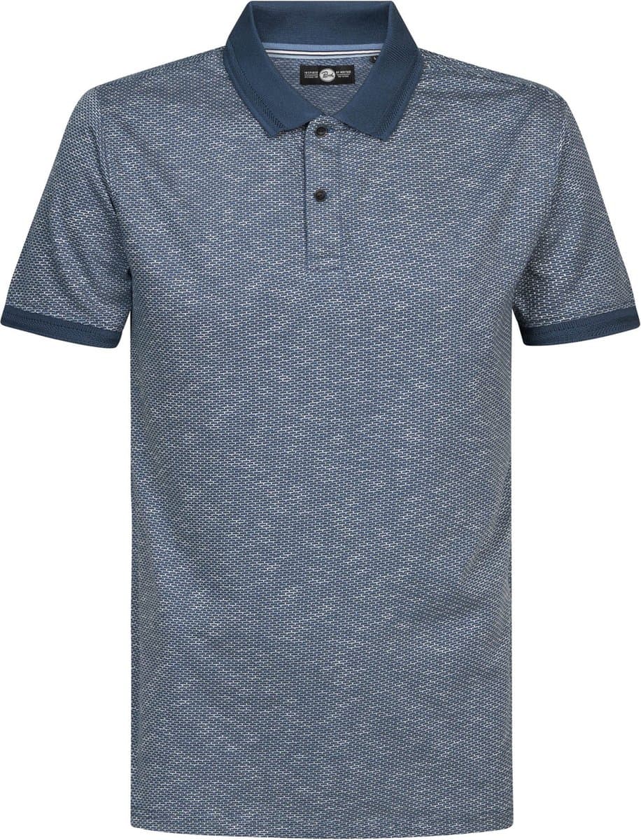 Petrol Industries - Heren Klassieke polo - Blauw - Maat XS