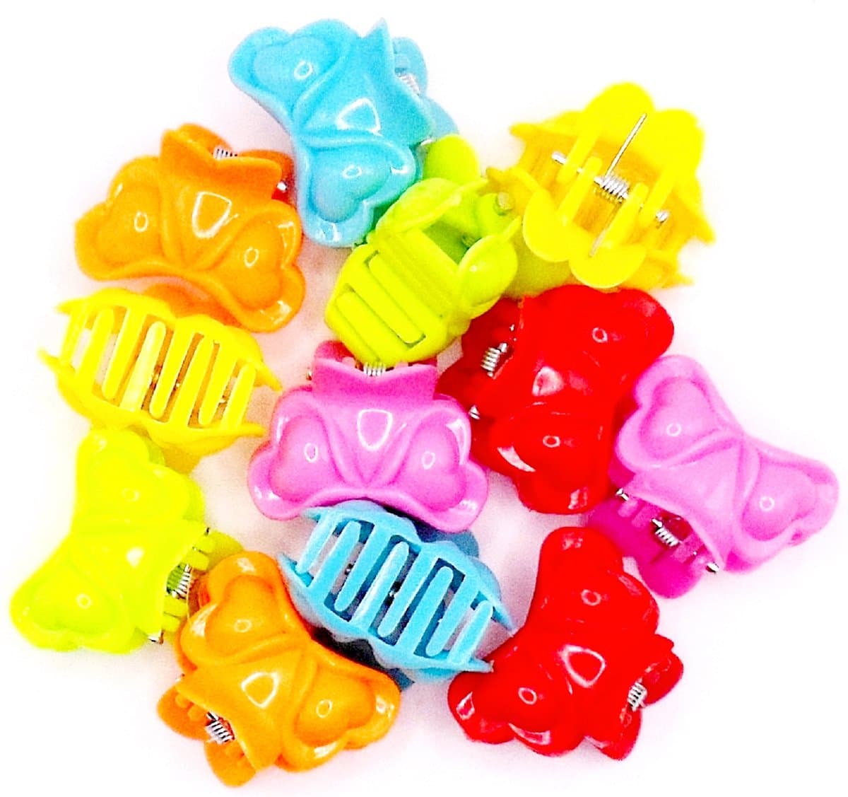 Haarklemmetjes eend figuur roze-blauw-groen-geel-oranje-rood