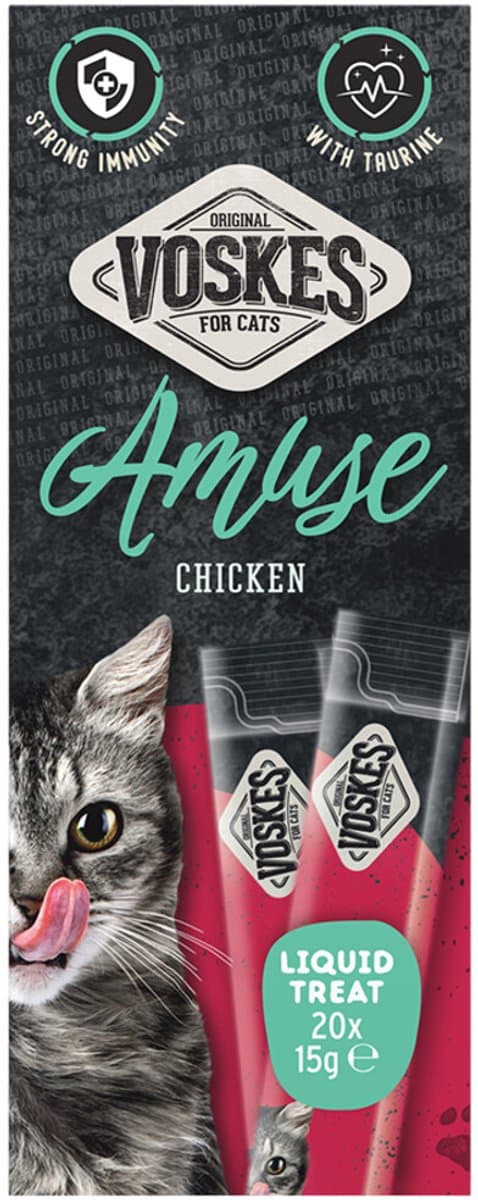 Voskes Kattensnack Liquid Treat Kip - 20x15 gr