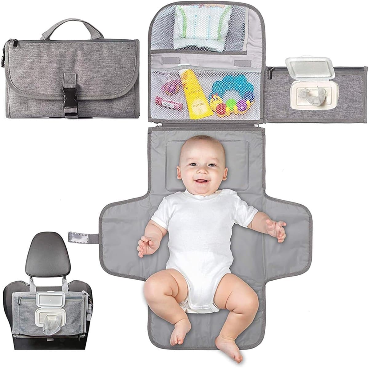 Ultieme Reisverzorgingstas met Waterproof Verschoonmat voor Baby's