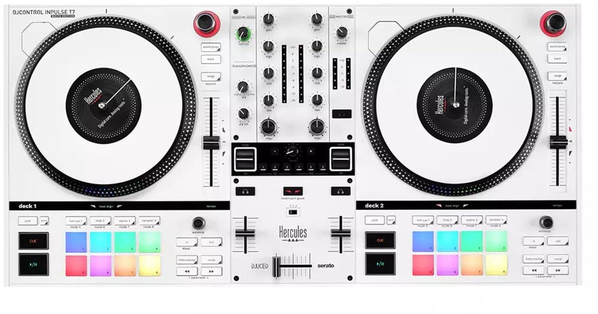 Hercules DJ Control Inpulse T7 - White Edition