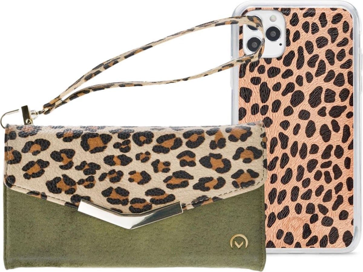iPhone 13 Pro Max Clutch Case hoesje - Mobilize - Luipaard Groen - Kunstleer