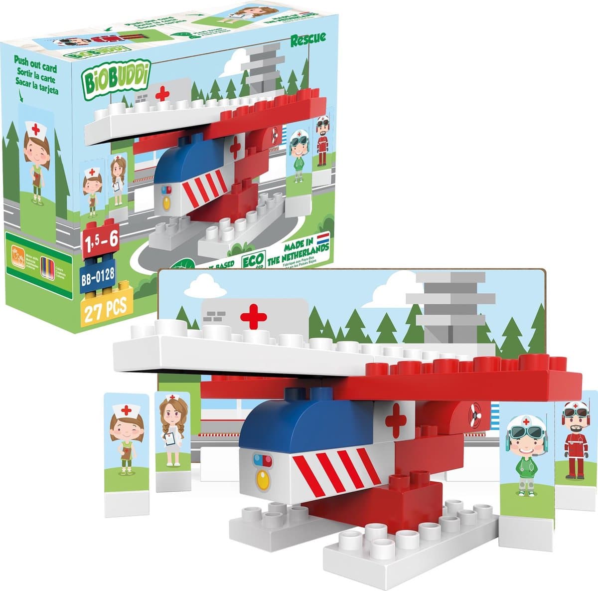 Biobuddi - Biobuddi Blouwblokken Rescue Set 27st