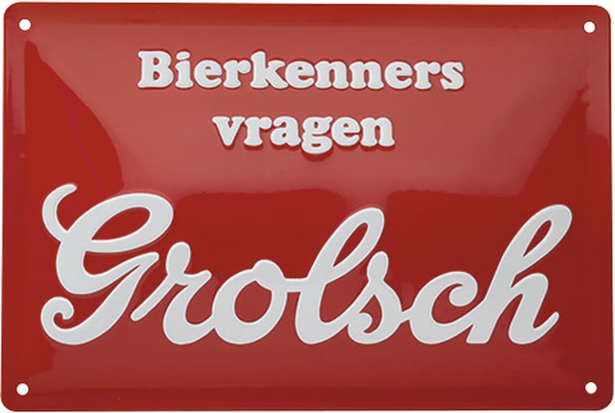 Grolsch Wandbord Bierkenners