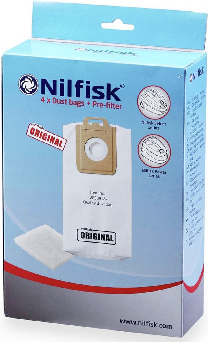 Nilfisk Select Serie - Synthestische Stofzakken - 4 st