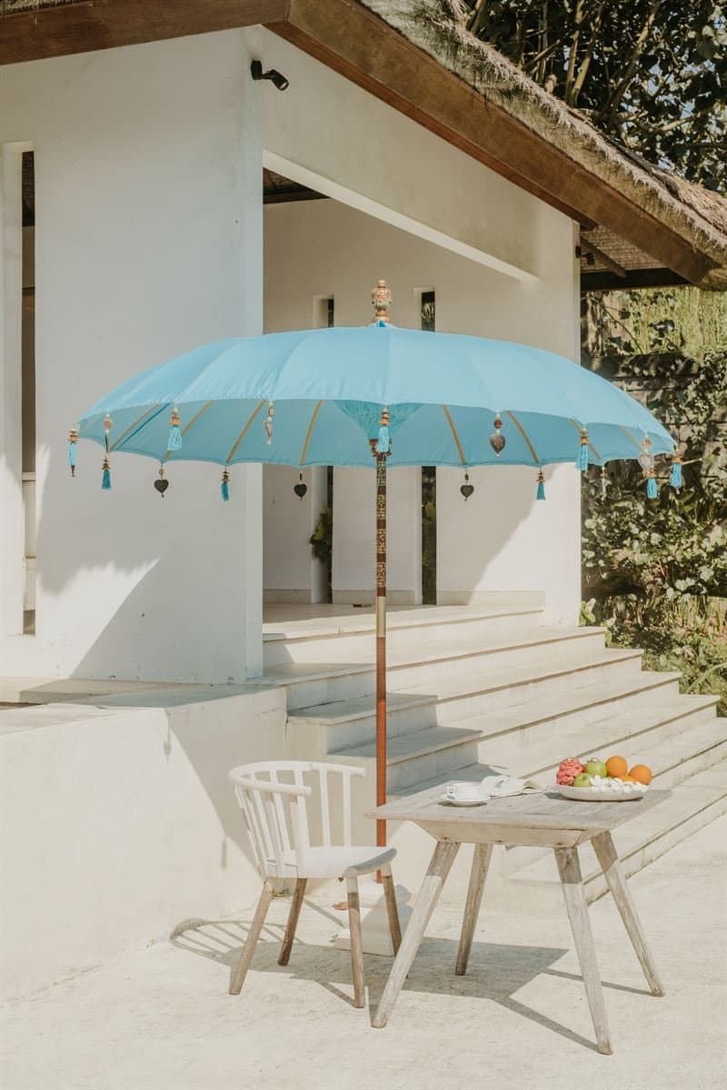 Bali parasol - zeeblauw - 180