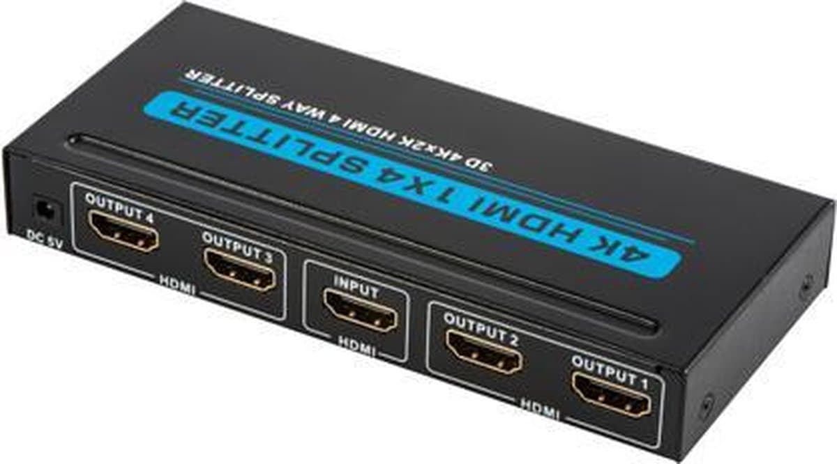 HDMI 2.0 verdeler 60Hz voor 4 beeldschermen 4K Ultra HD