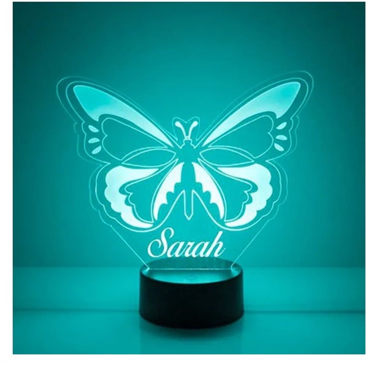 Vlinder lamp met naam - nachtlamp - dieren - verjaardag - butterfly