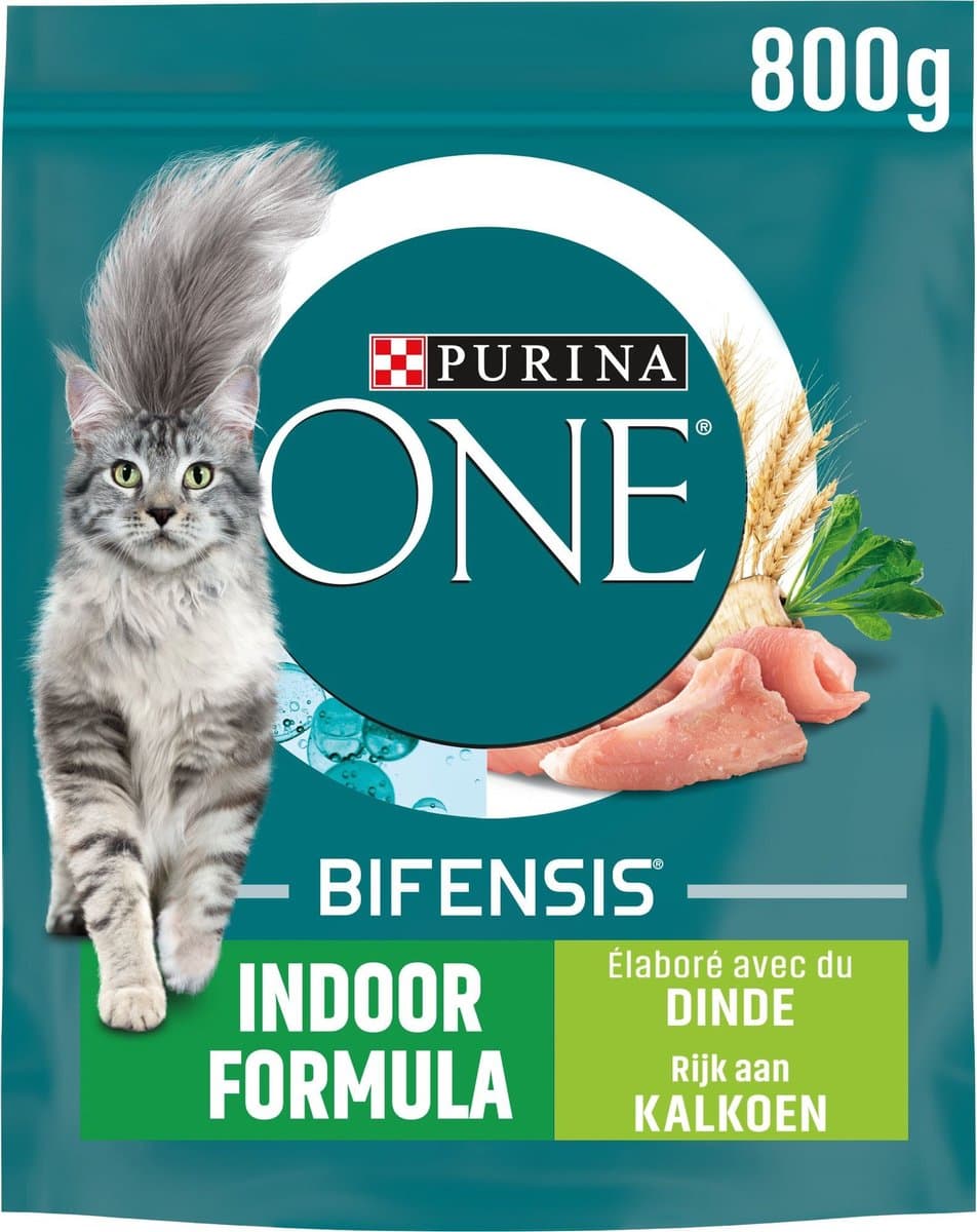 Purina ONE Indoor Kalkoen 2x 800 gr