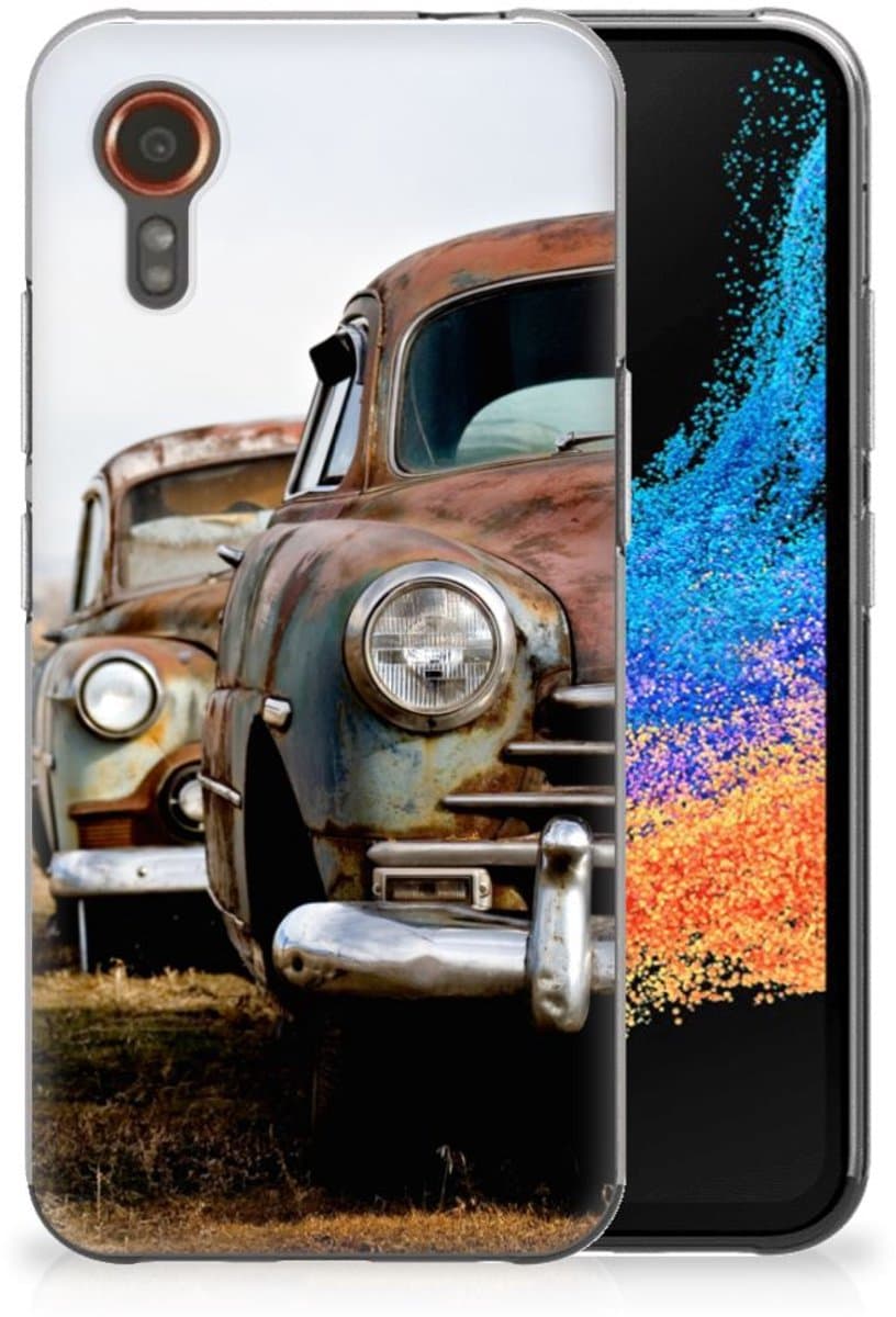 Samsung Galaxy Xcover 7 Siliconen Hoesje met foto Vintage Auto