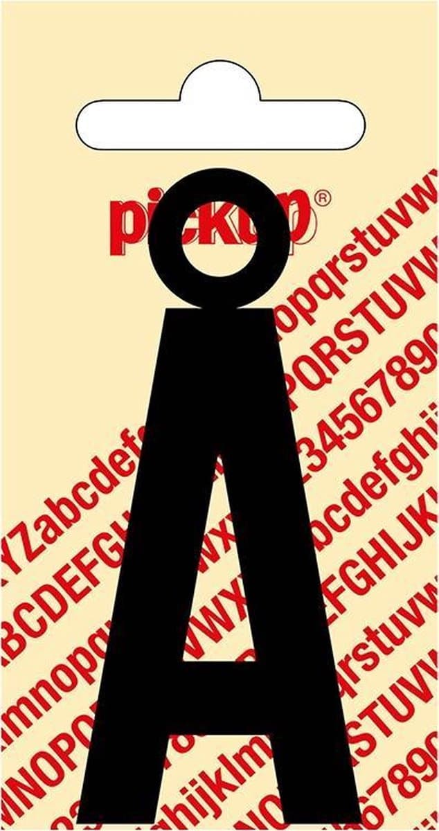 Pickup plakletter Nobel 60 mm zwart Å - 31002060AO