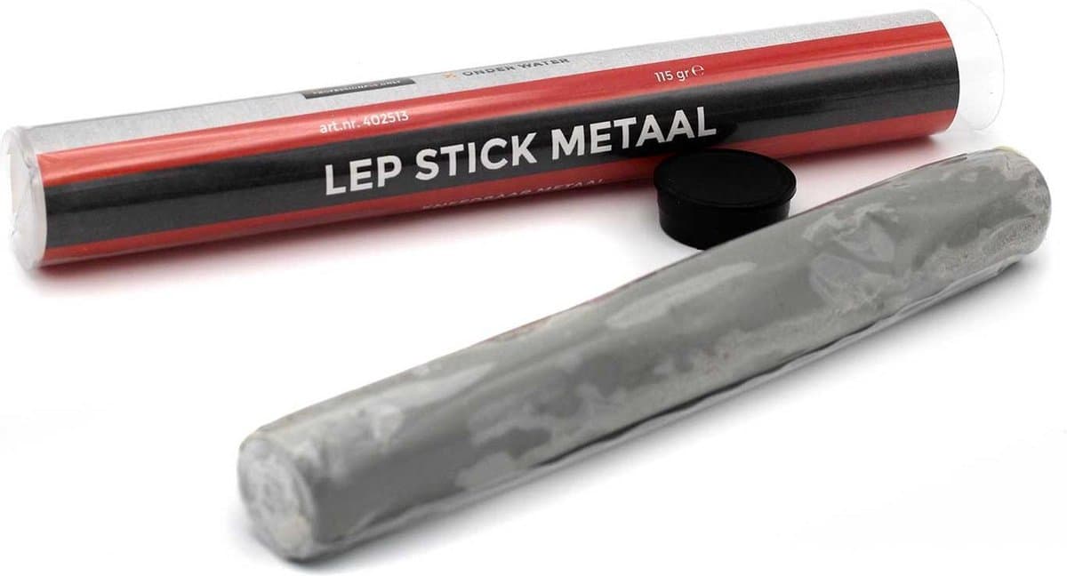 kneedbaar staal metaal LEPSTICK-115GRAM. Voor gaten in het motorblok, Leiding reparatie, lijmen van metalen en harde kunststoffen. Bootreparatie. Kan op vochtige ondergrond.