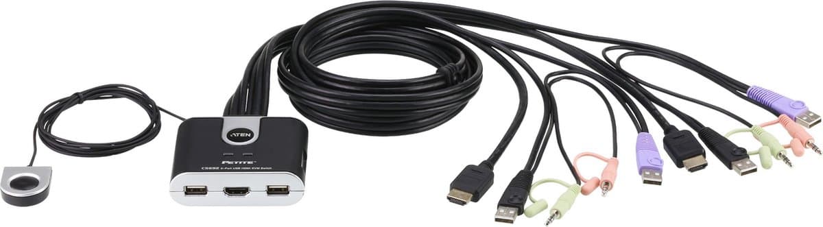 Aten CS692 2-Poorts HDMI+USB KVM Switch met audio