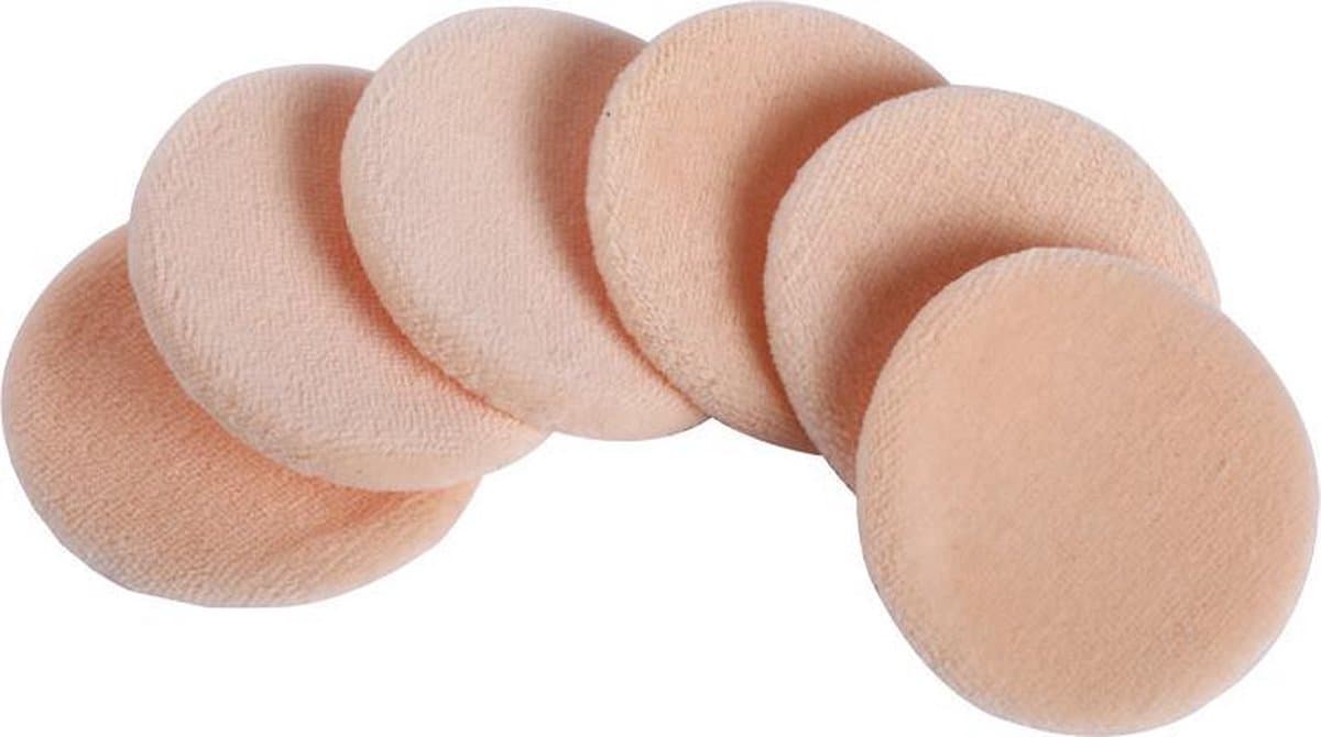 6 Stuks Makeup Puff 6X6cm - Spons - Foundation - Make-Up