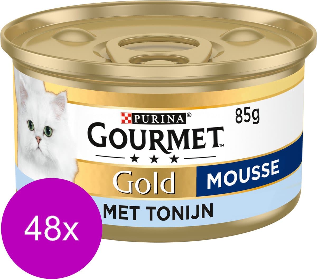 Gourmet Gold Mousse 85 g - Kattenvoer - 48 x Tonijn