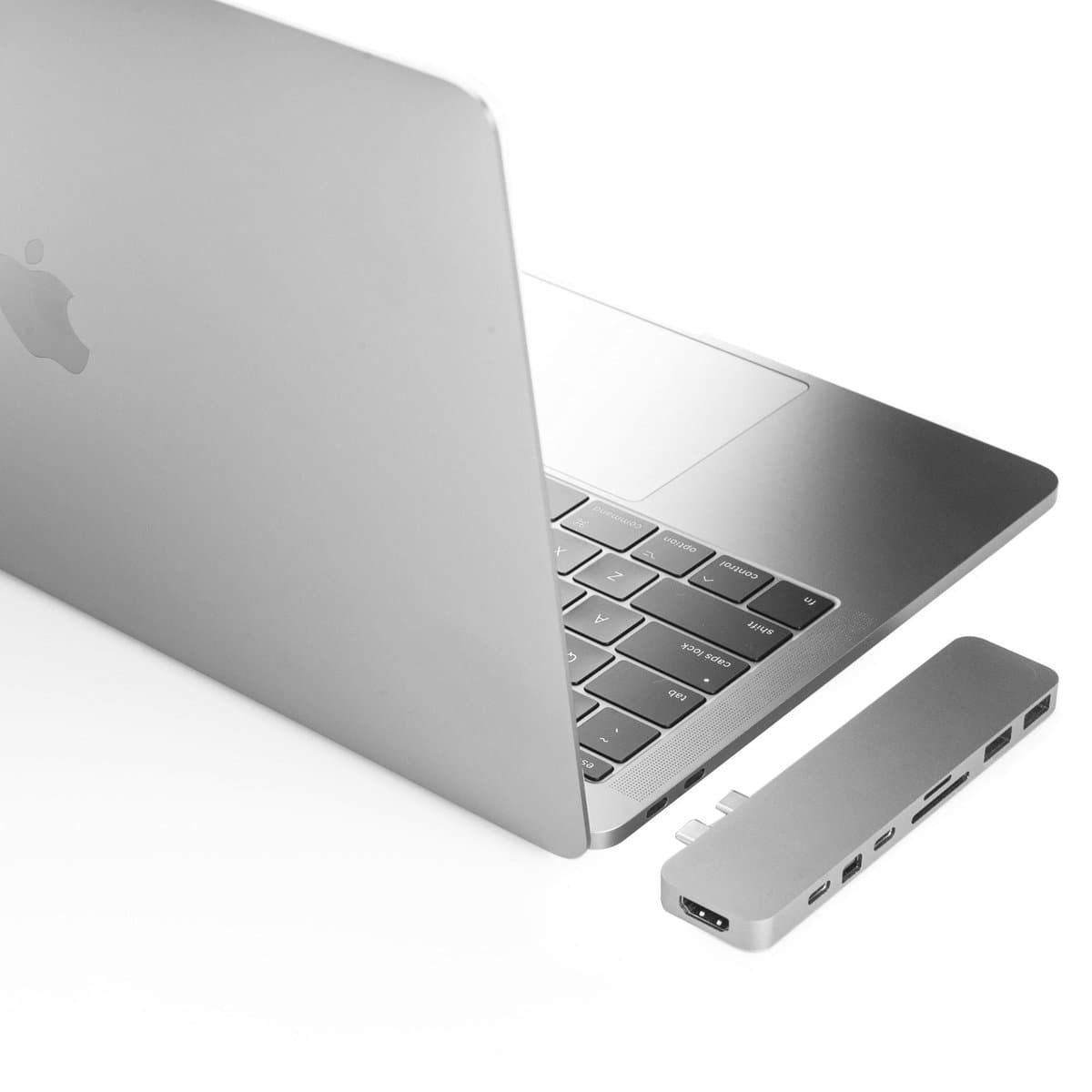 Hyperdrive 8-in-2 USB-C Hub - geschikt voor Apple Macbook Pro/Air - Grijs/zilver