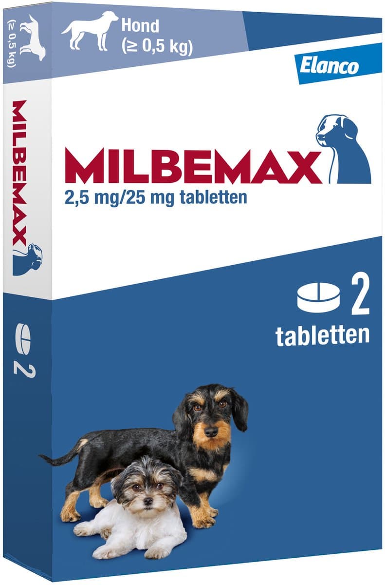 Milbemax Milbemax Pup & Hond - Anti wormenmiddel - 2 tab 0.5-10kg