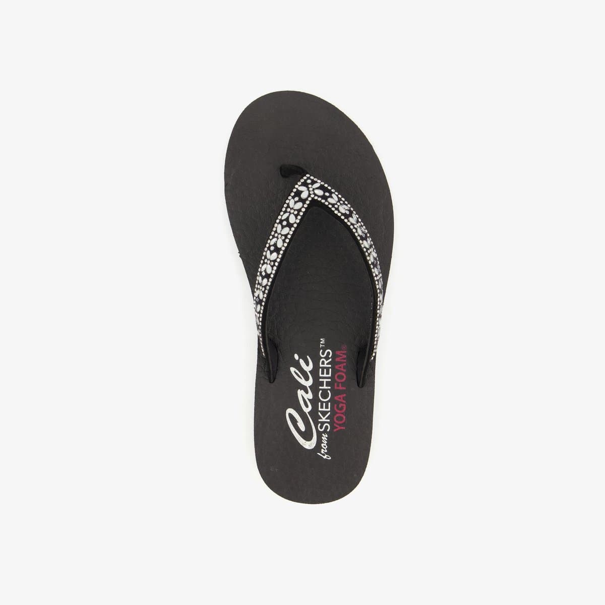 Skechers Meditation - Butterfly Garden - Dames Slippers - Zwart